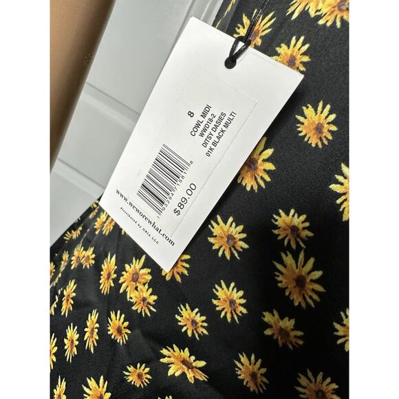 WeWoreWhat Cowl Neck Sunflower Print Dress Size 8 NWT - Picture 6 of 8